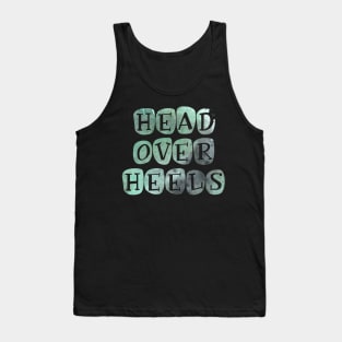 Pastel 'Head Over Heels' Typography Design Tank Top